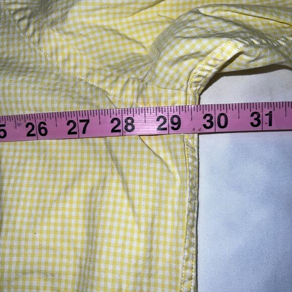 ✨Vintage Nicklaus Golf Shirt XXL Yellow Gingham Button Down 100% Cotton - Picture 5 of 8